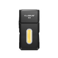 E8 1000 Lumens Lampe de poche EDC à triple éclairage - tête pivotante entièrement en métal